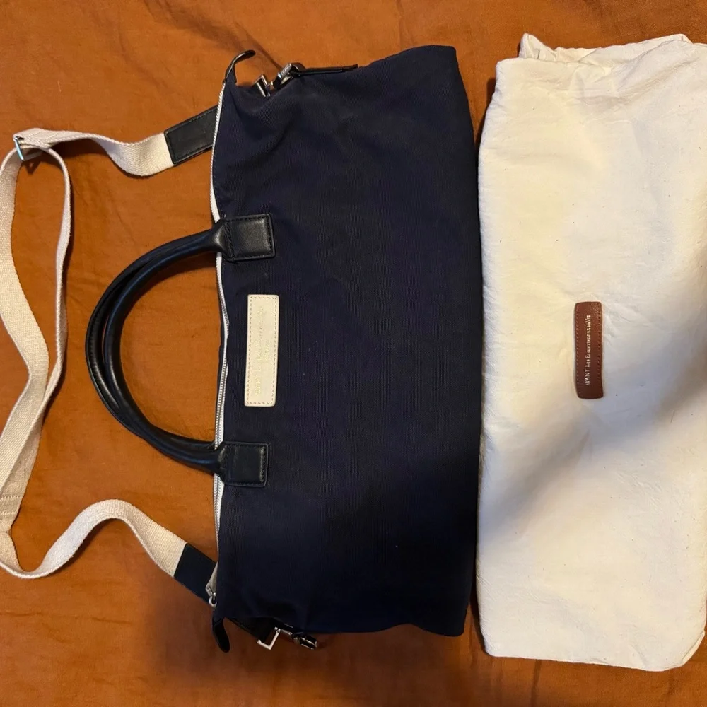 WANT Les Essentiels Navy O’Hare Organic Canvas Tote